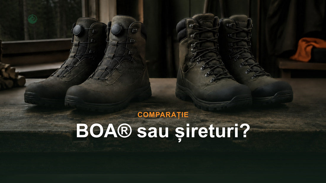 Bocanci cu sistem BOA sau cu șireturi pentru lucru forestier